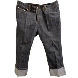 Bogari Jeans Womens Black Denim Capri Size 14  SKU 1464